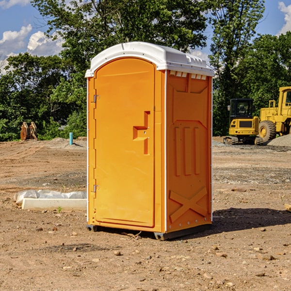 how often are the portable restrooms cleaned and serviced during a rental period in Charles City County VA